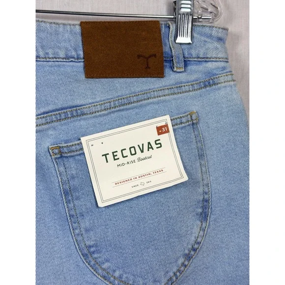 Tecovas NWT Women's Bootcut Jeans W31 Mid-Rise Light Wash Stretch Western Denim - Picture 11 of 14